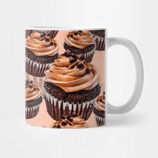 Chocolate Coffee Cupcakes Pattern by ArtMorfic